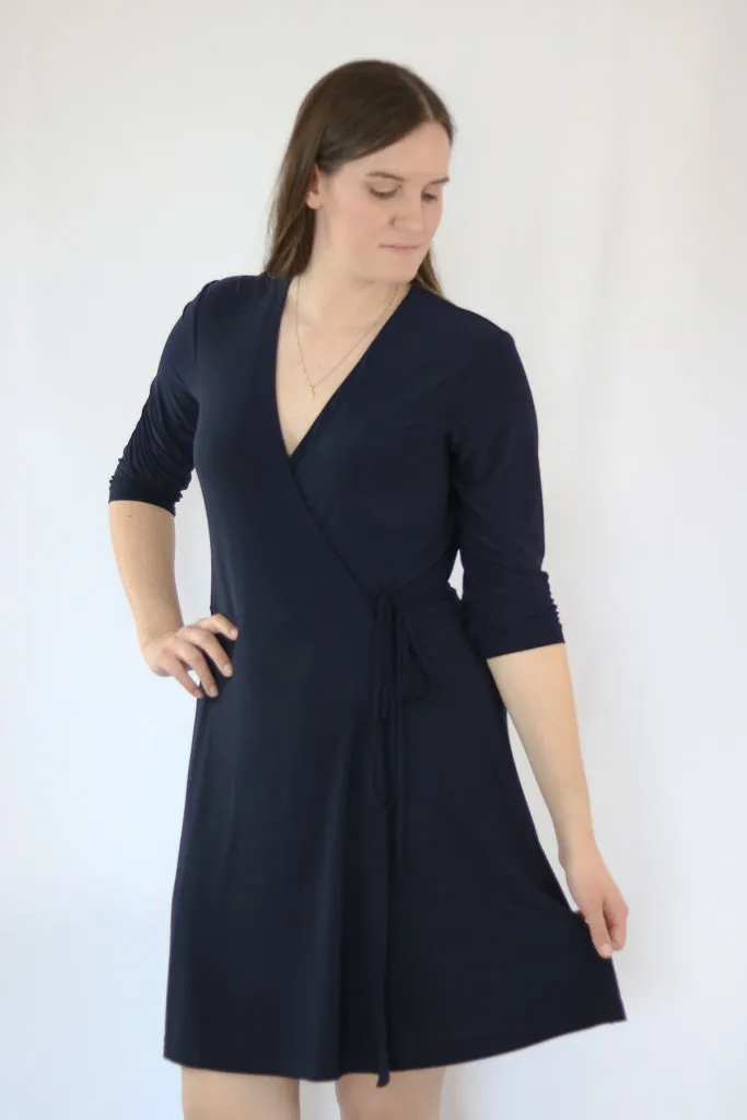 🇨🇦 Raspberry Apparel Classic Wrap Dress (See More Colours)
