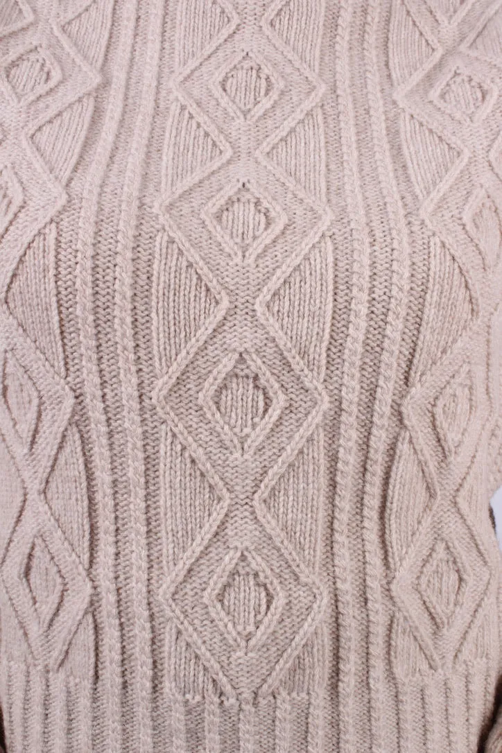 1940s / 1950s vintage style turtleneck pullover  - Cream - Inger
