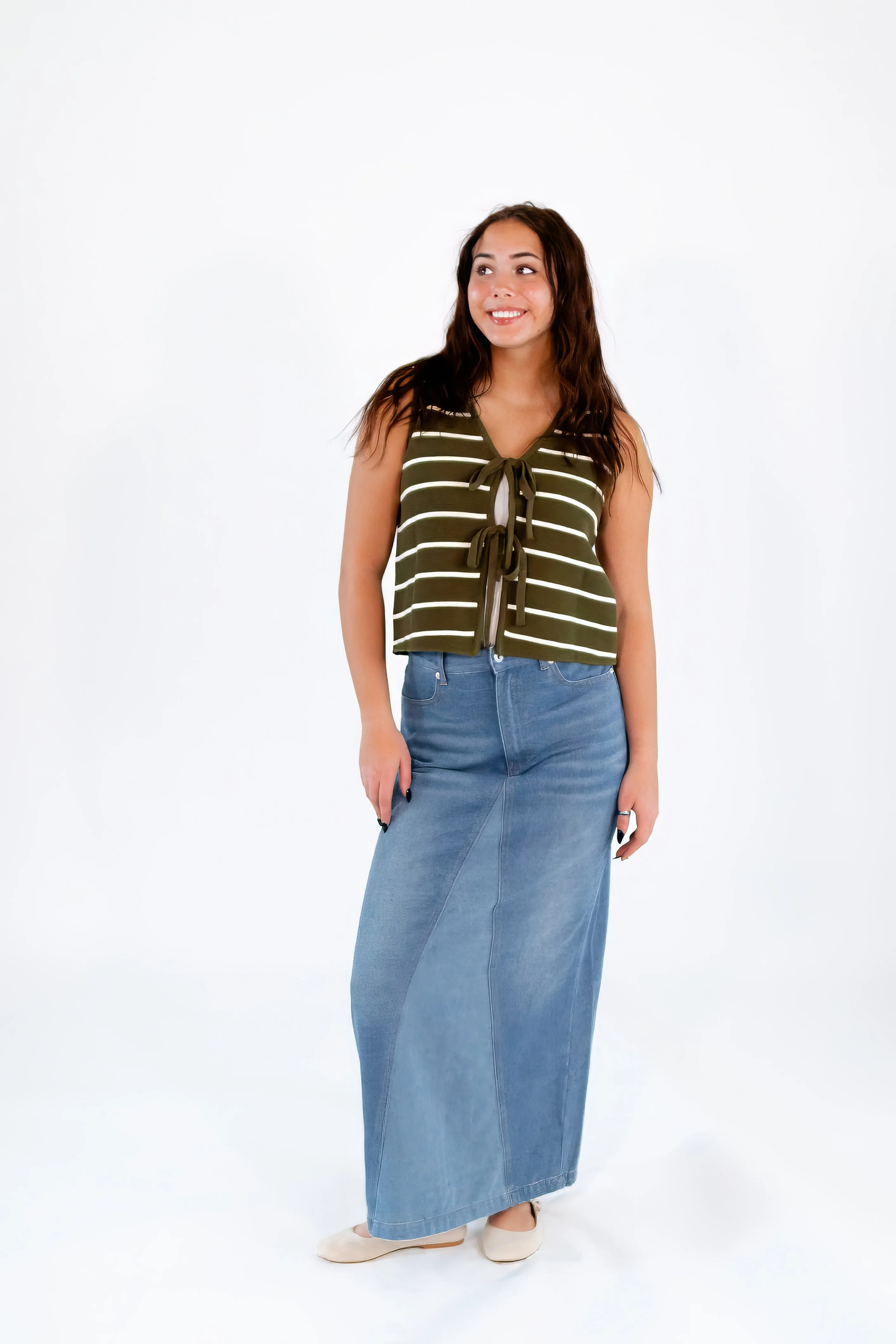 Aester Striped Bow Tied Vest ✧ Restocked