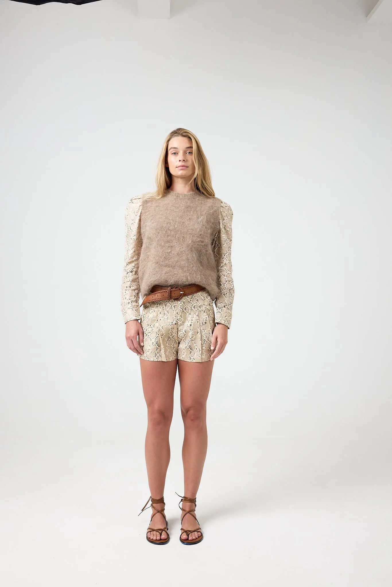 Alpaca Knitted Vest - Cookie