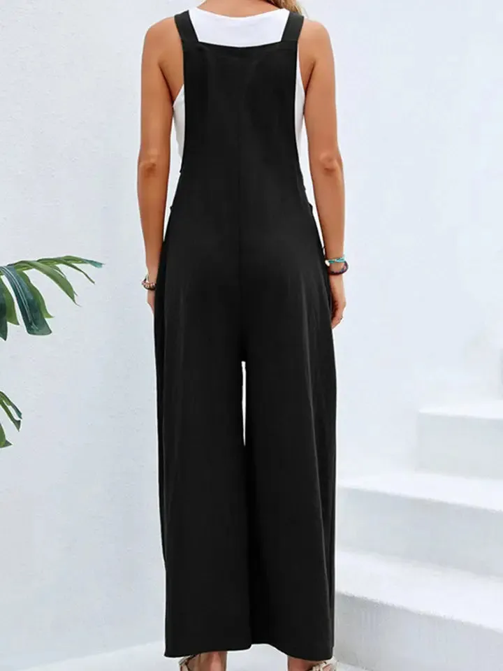 Always ON TREND--Women's Black Overalls
