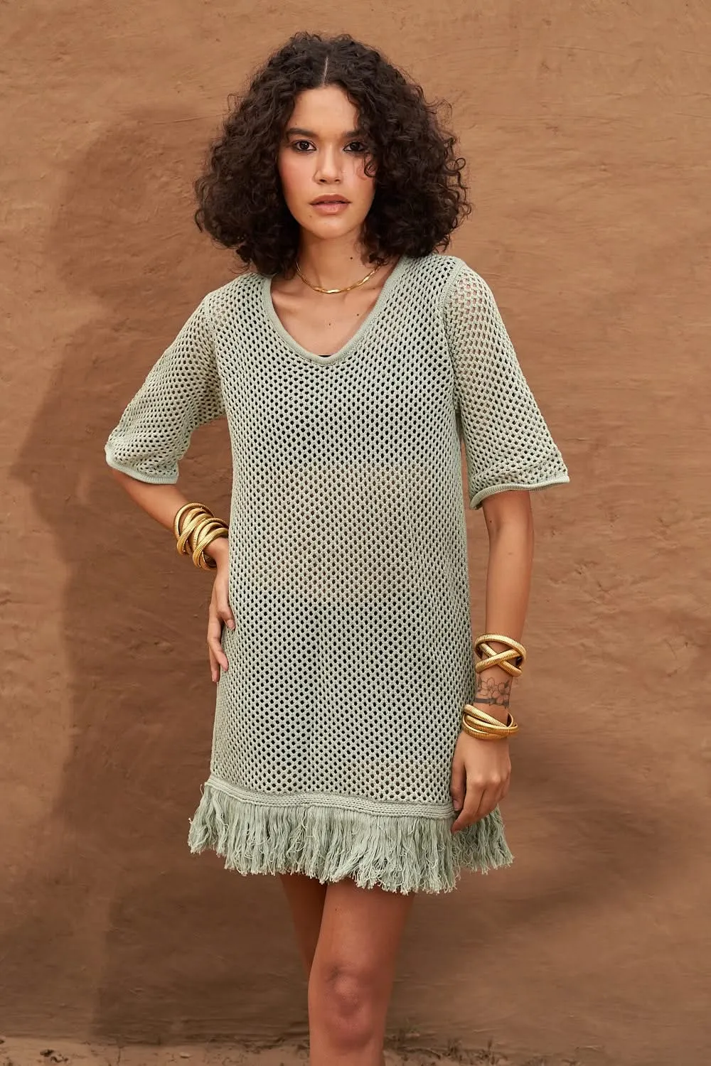 Amaya Knit Green Dress