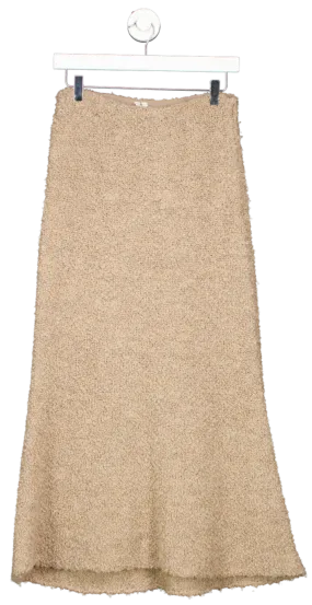 Arket Brown Boucle Knitted Midi Skirt UK S
