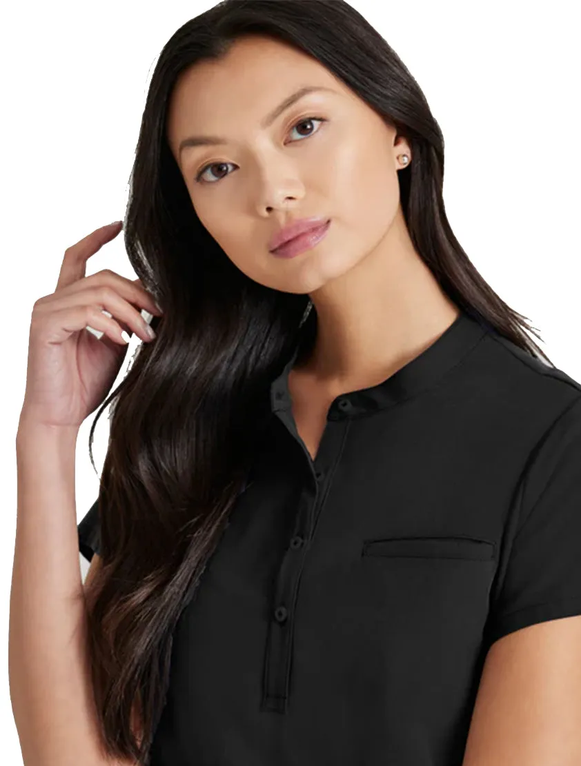 Barco Unify™ by Barco Mission 1-Pocket Henley Neck Scrub Top