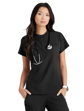 Barco Unify™ by Barco Mission 1-Pocket Henley Neck Scrub Top