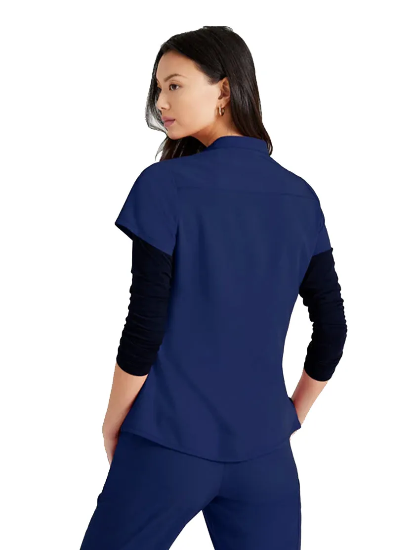 Barco Unify™ by Barco Mission 1-Pocket Henley Neck Scrub Top