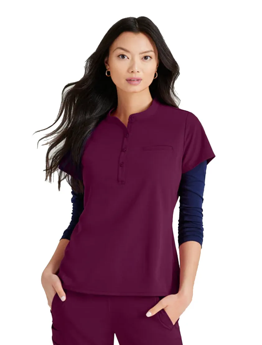 Barco Unify™ by Barco Mission 1-Pocket Henley Neck Scrub Top