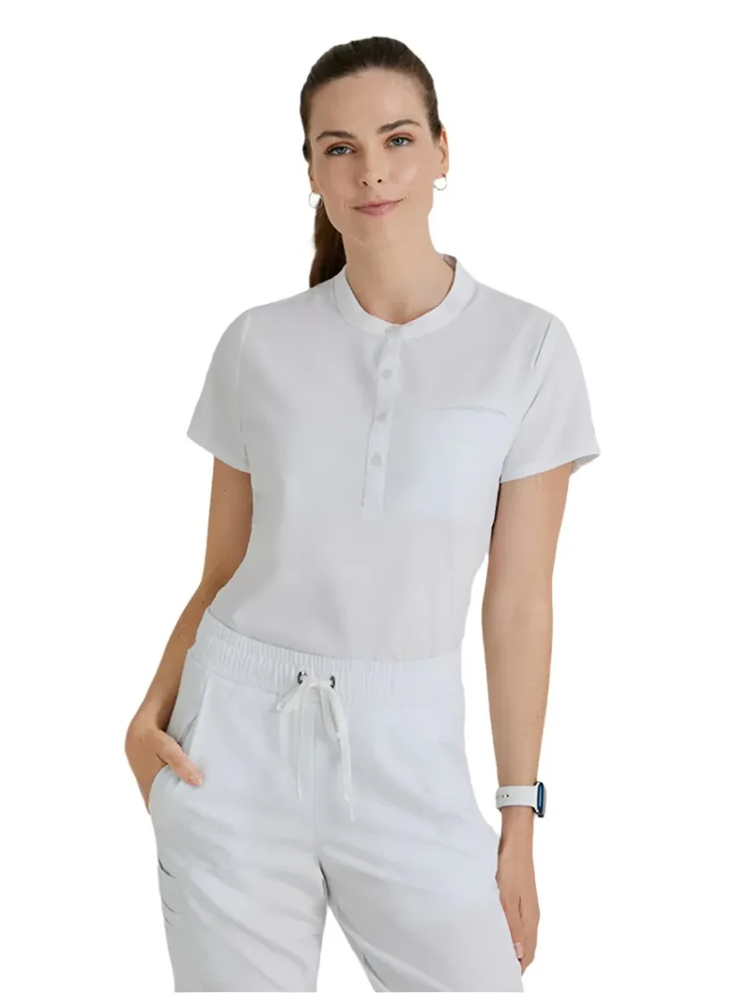 Barco Unify™ by Barco Mission 1-Pocket Henley Neck Scrub Top