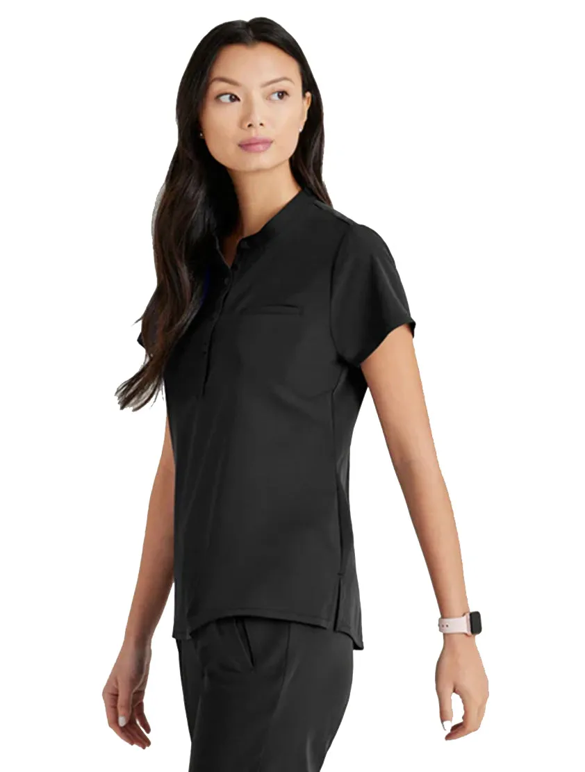 Barco Unify™ by Barco Mission 1-Pocket Henley Neck Scrub Top