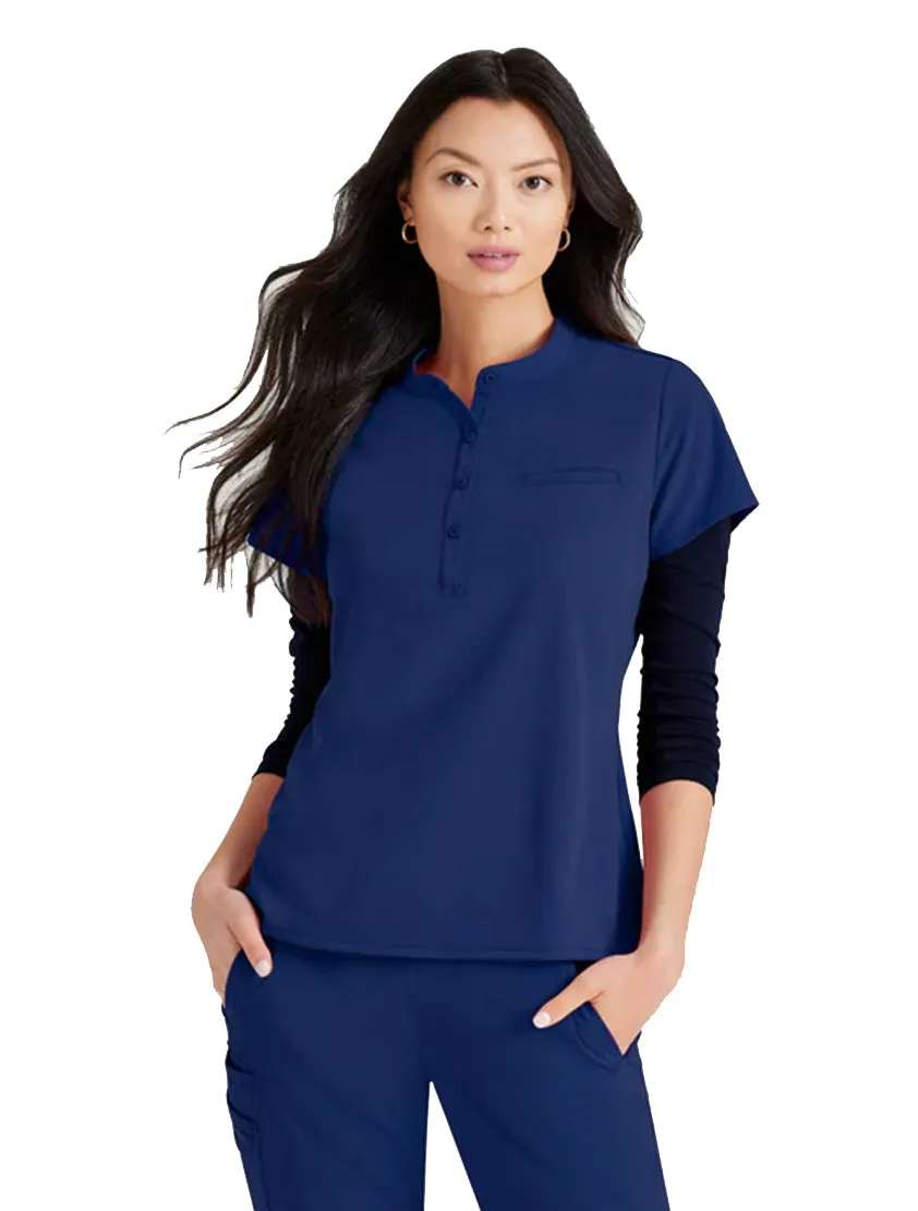 Barco Unify™ by Barco Mission 1-Pocket Henley Neck Scrub Top