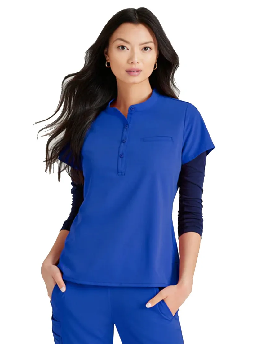 Barco Unify™ by Barco Mission 1-Pocket Henley Neck Scrub Top