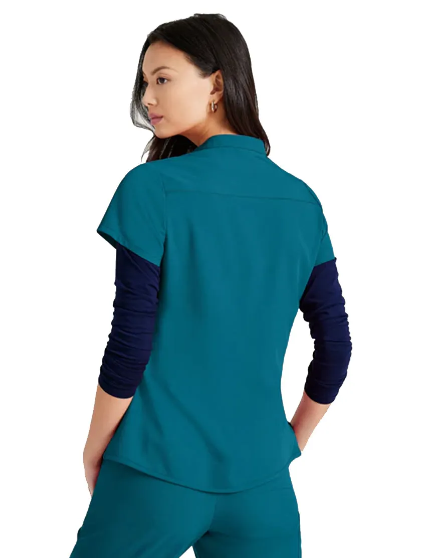 Barco Unify™ by Barco Mission 1-Pocket Henley Neck Scrub Top