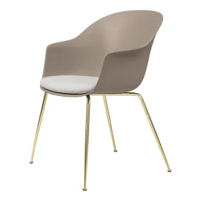 Bat Dining Armchair - Brass Semi Matt Coin Base - w/ Cushion