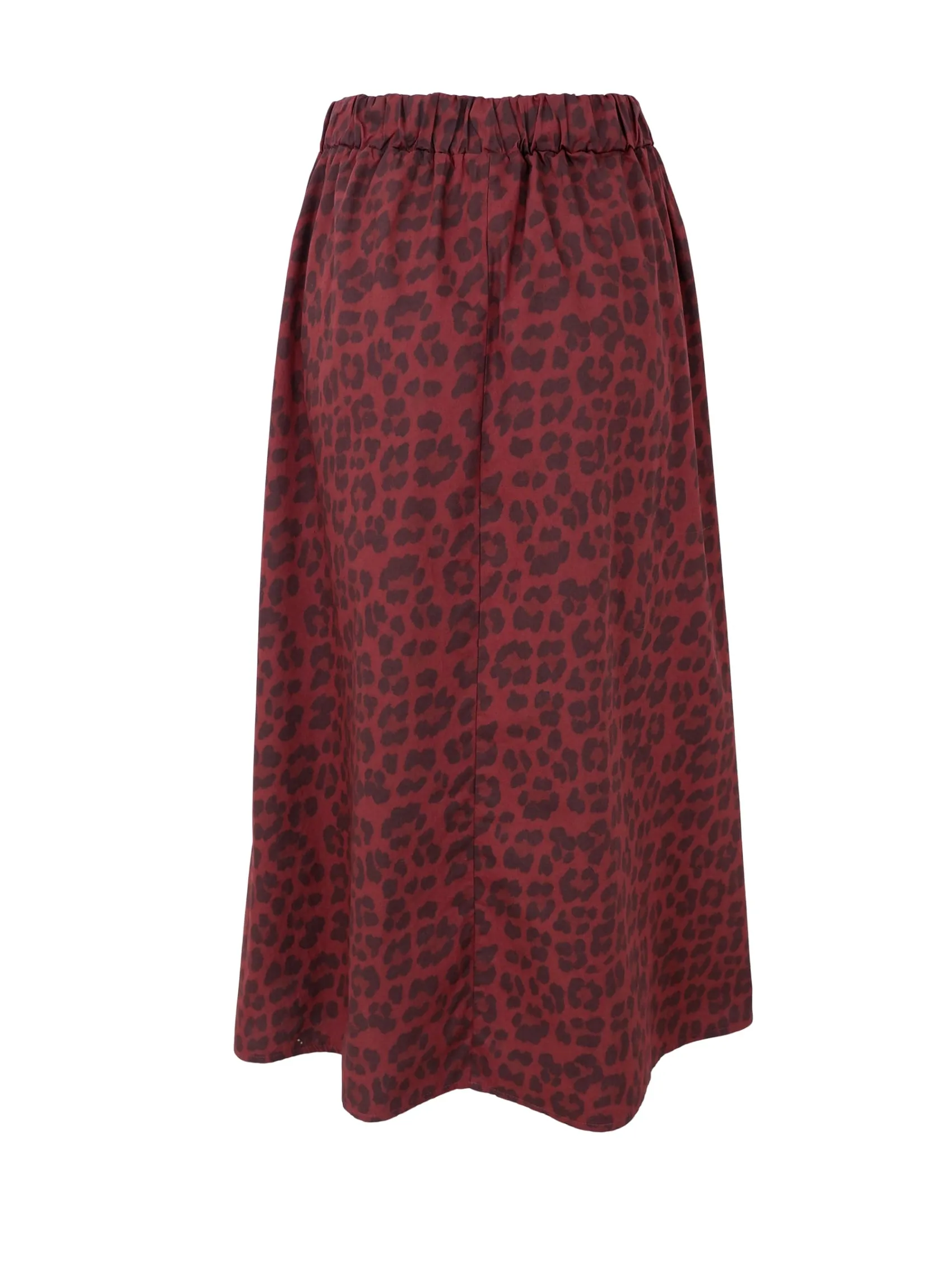 BCABBIE Skirt - Wine Leopard
