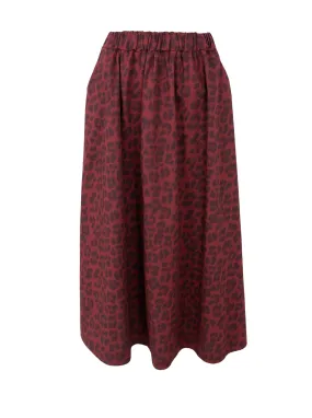 BCABBIE Skirt - Wine Leopard