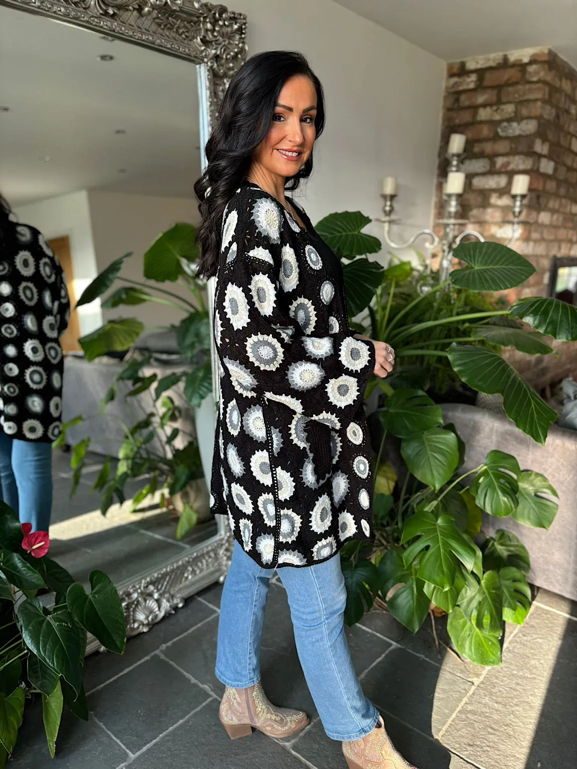 Black Double Pocket Patchwork Jacket Holly