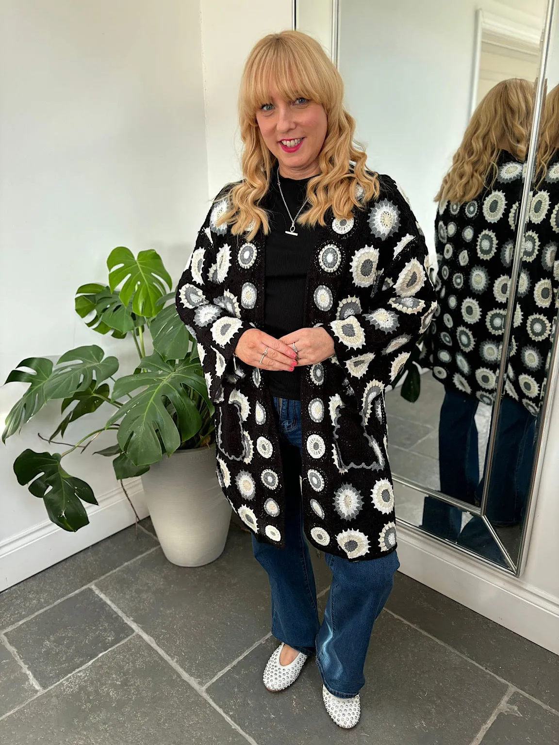 Black Double Pocket Patchwork Jacket Holly