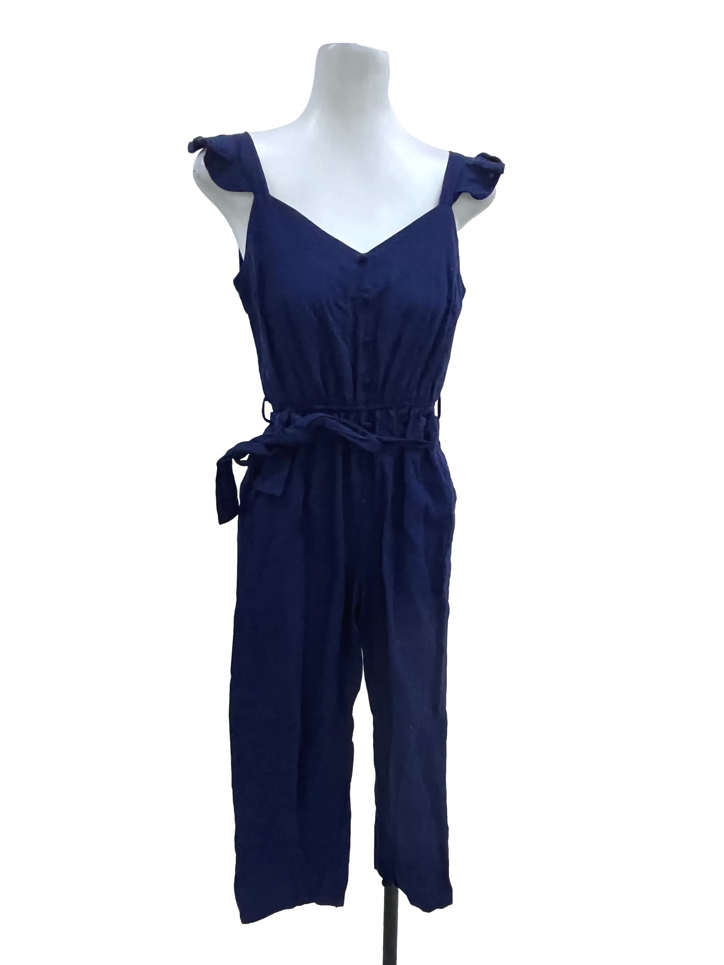 Blue Overall V-Neck