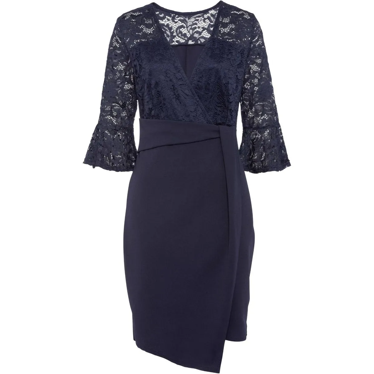 Bodyflirt Navy Asymmetric Lace Dress