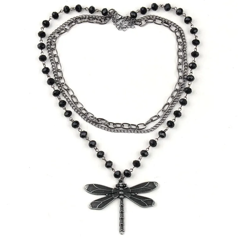 Bohemian 3 Layer Multiple Crystal Necklace
