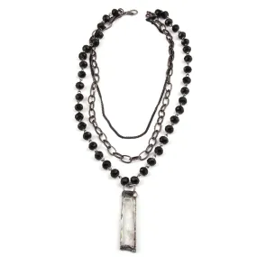 Bohemian 3 Layer Multiple Crystal Necklace