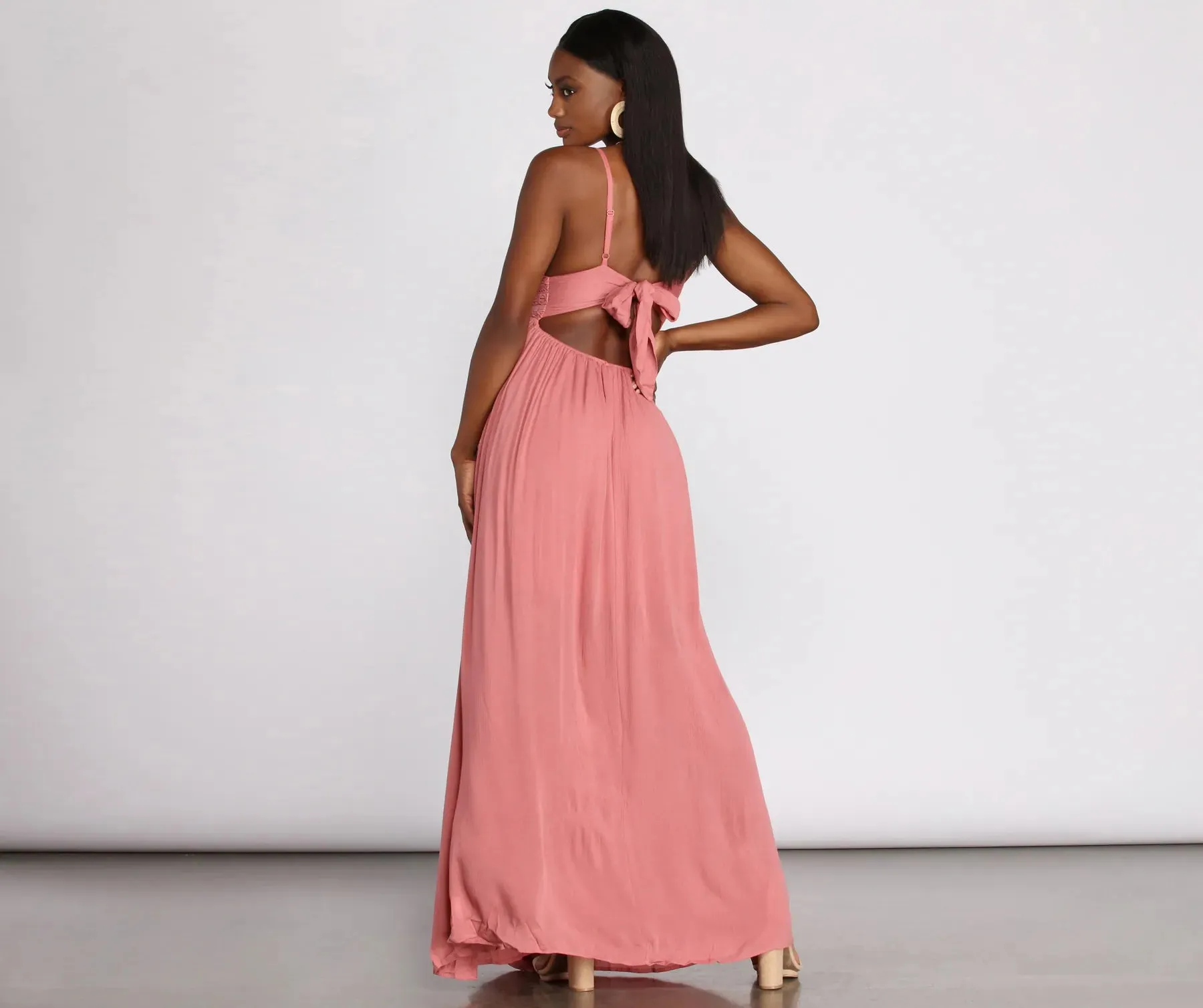 Breezy Babe Crochet Maxi Dress