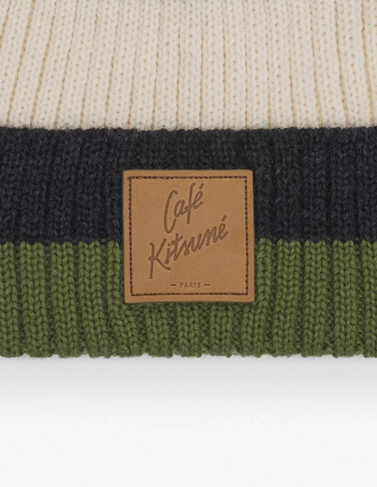 CAFÉ KITSUNÉ STRIPED BEANIE
