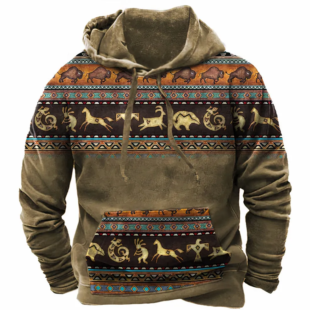 CHARLIE - Sweat à capuche style vintage