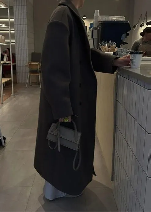 Classic Double-Breasted Long Coat