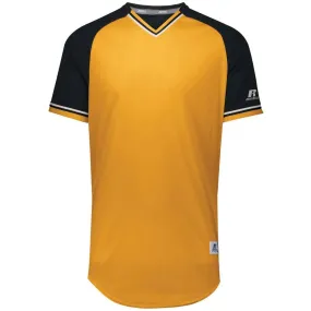 Classic Gold-Black V-Neck Jersey