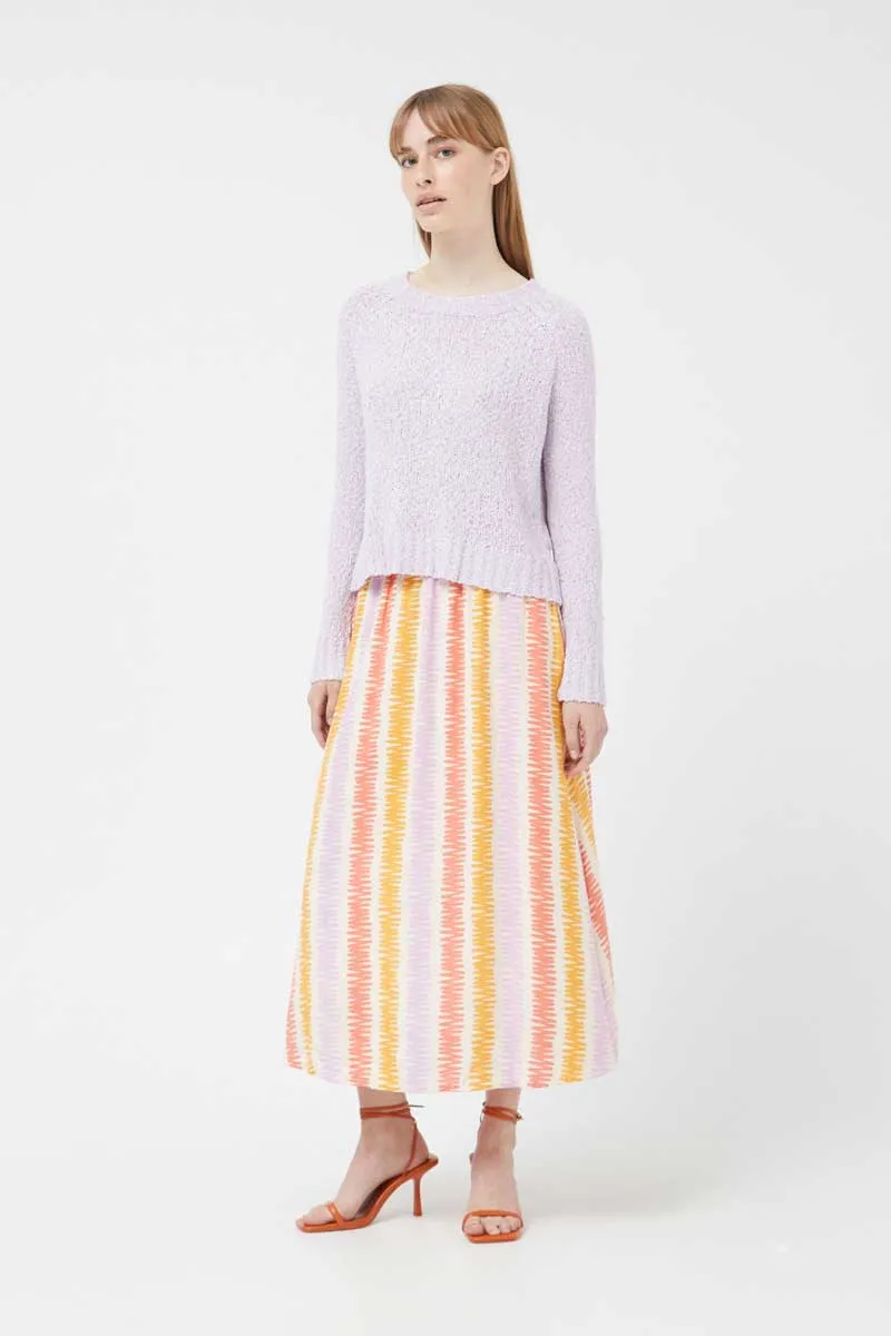 Compania Fantastica Pastel Line striped print midi skirt