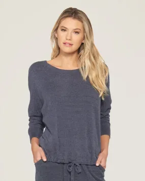 Cozychic Ultra Light Slouchy Pullover in Pacific Blue