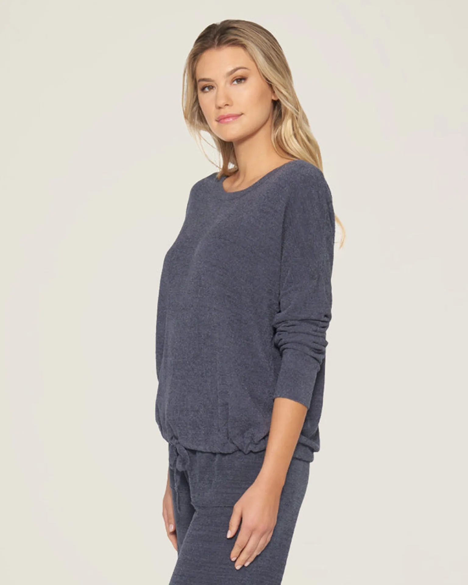Cozychic Ultra Light Slouchy Pullover in Pacific Blue