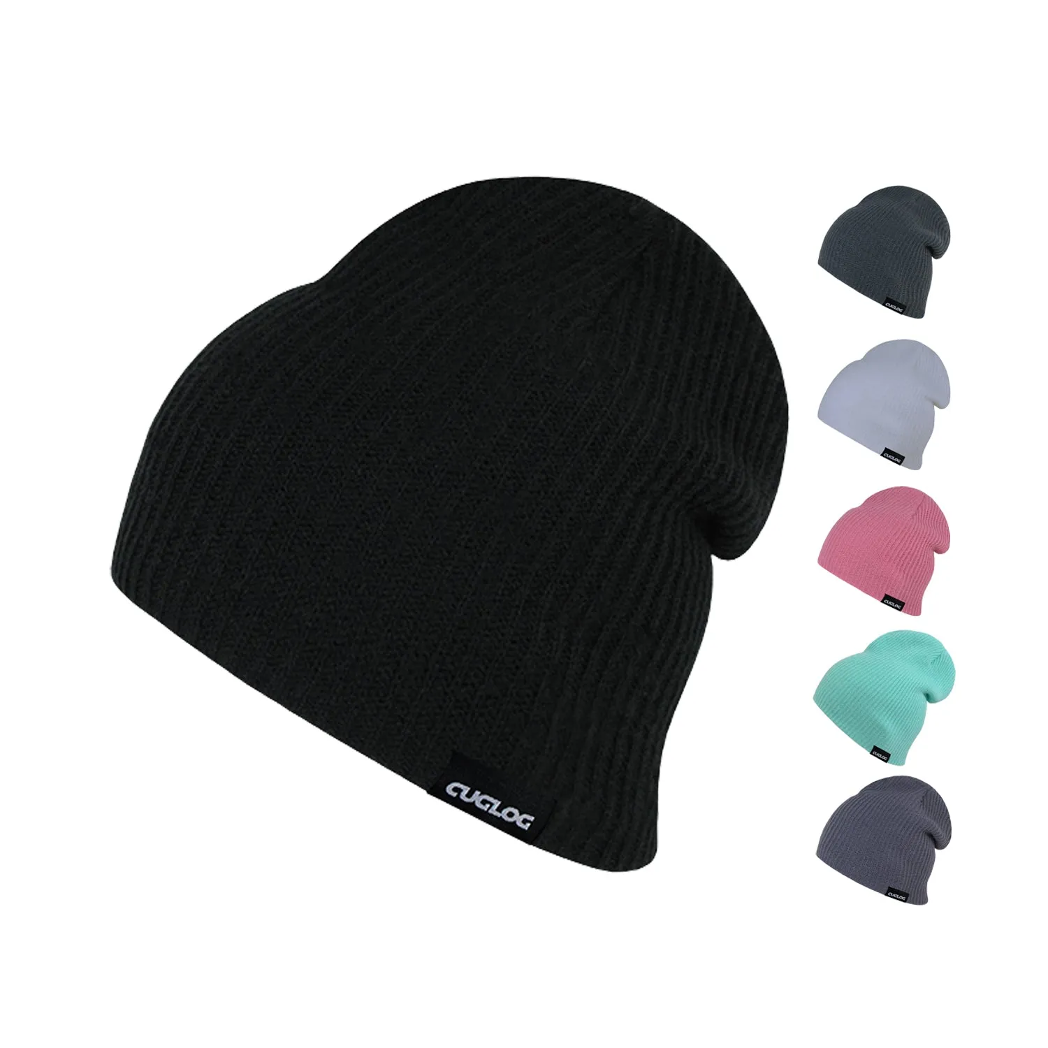 Cuglog K036 Uluru Slouched Knit Beanies Hats Soft Winter Ski Skull Caps