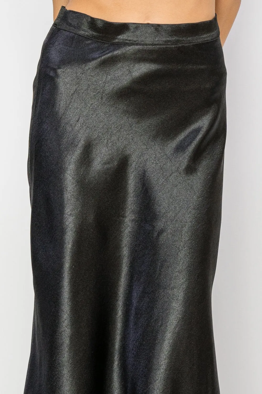 DZ24A853-Satin Midi Skirt