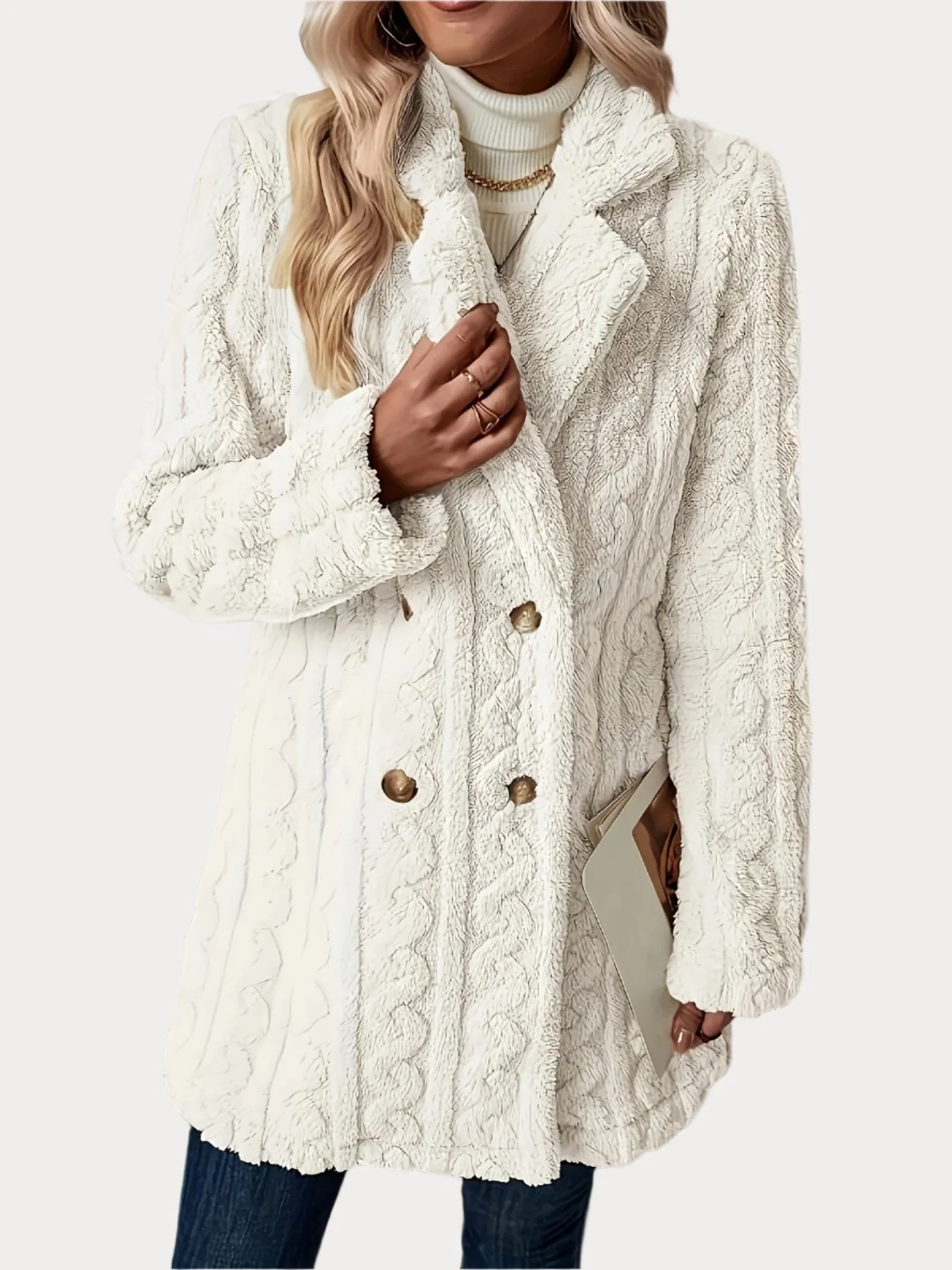 Elegant Thermal Solid Long Sleeve Women's Clothing