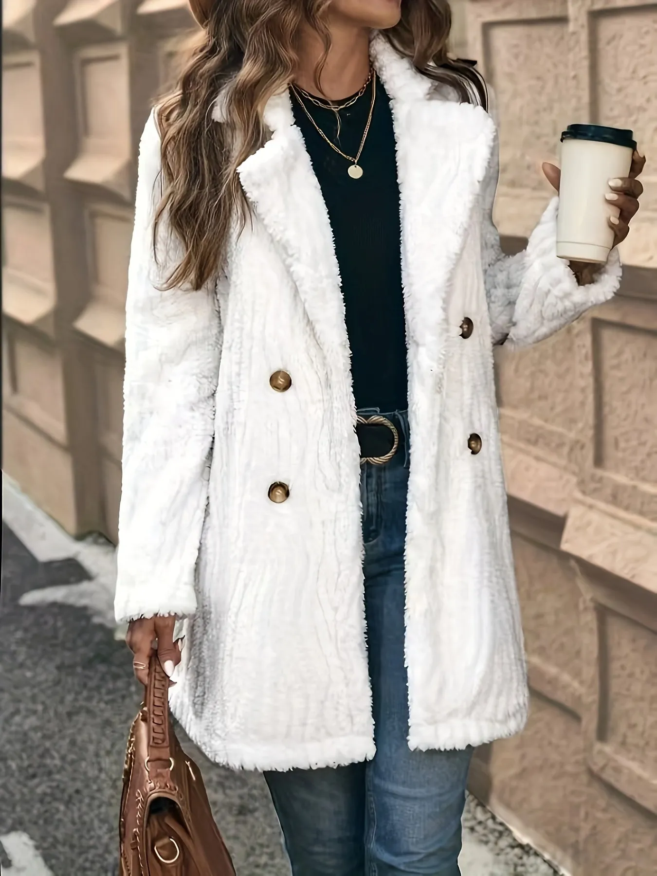 Elegant Thermal Solid Long Sleeve Women's Clothing