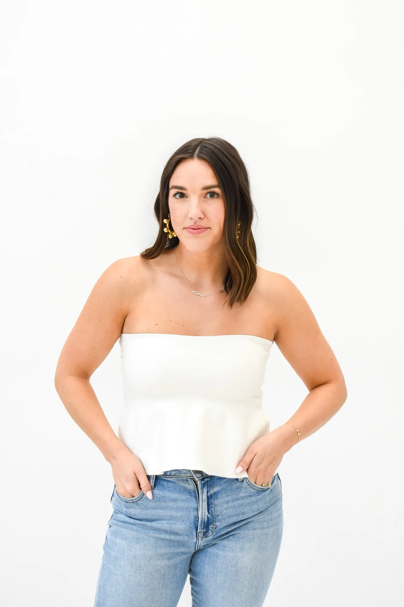 Ellie Knit Peplum Top