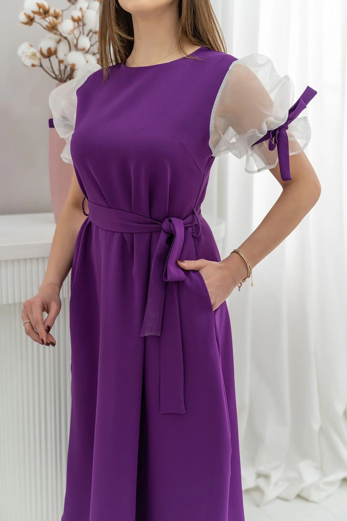ELS Wrap Dress - Purple - Leonberg