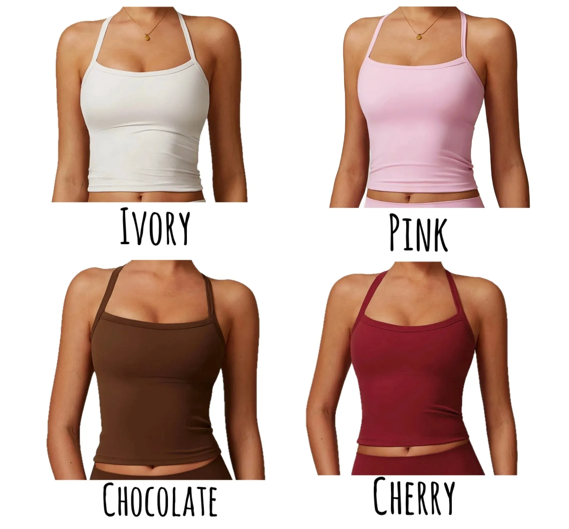 Everyday crossback full length padded tank top leggings set