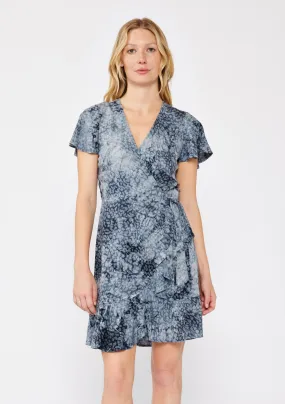 Flutter Sleeve Wrap Mini Dress