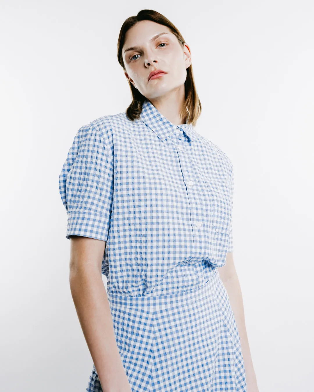 Gingham Seersucker Skirt