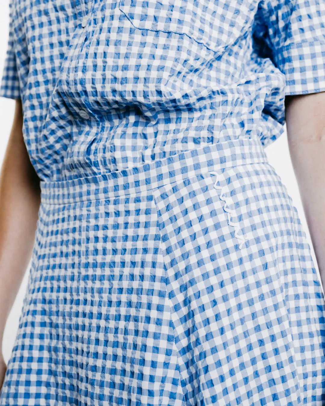 Gingham Seersucker Skirt