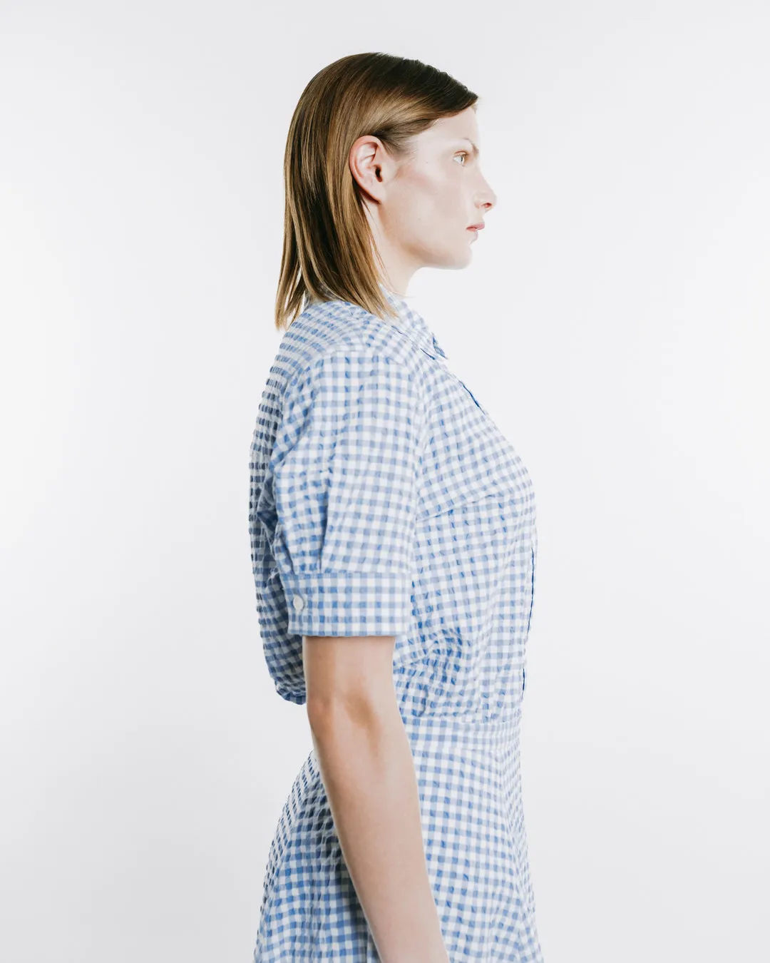 Gingham Seersucker Skirt