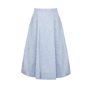 Gingham Seersucker Skirt
