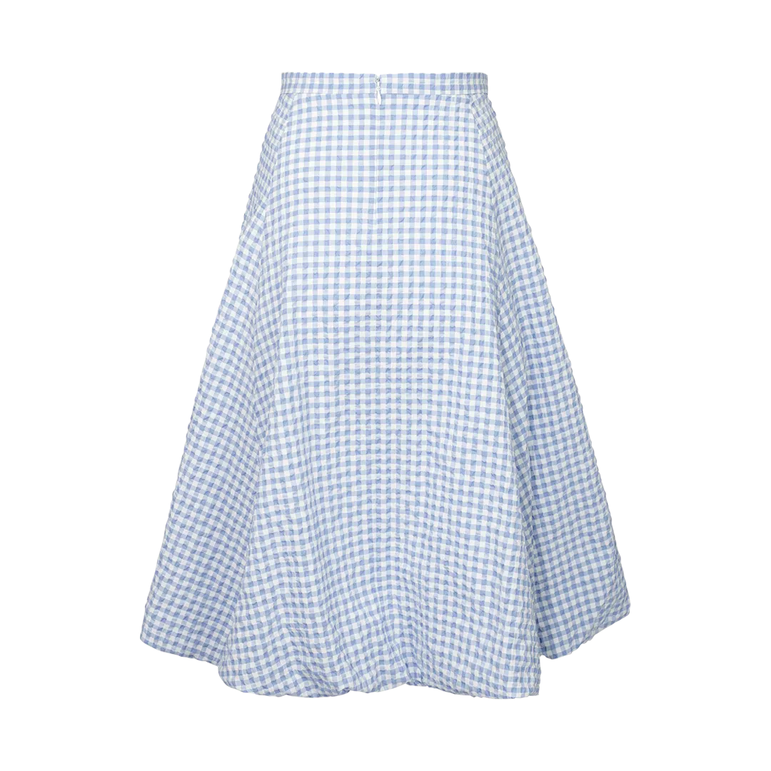 Gingham Seersucker Skirt