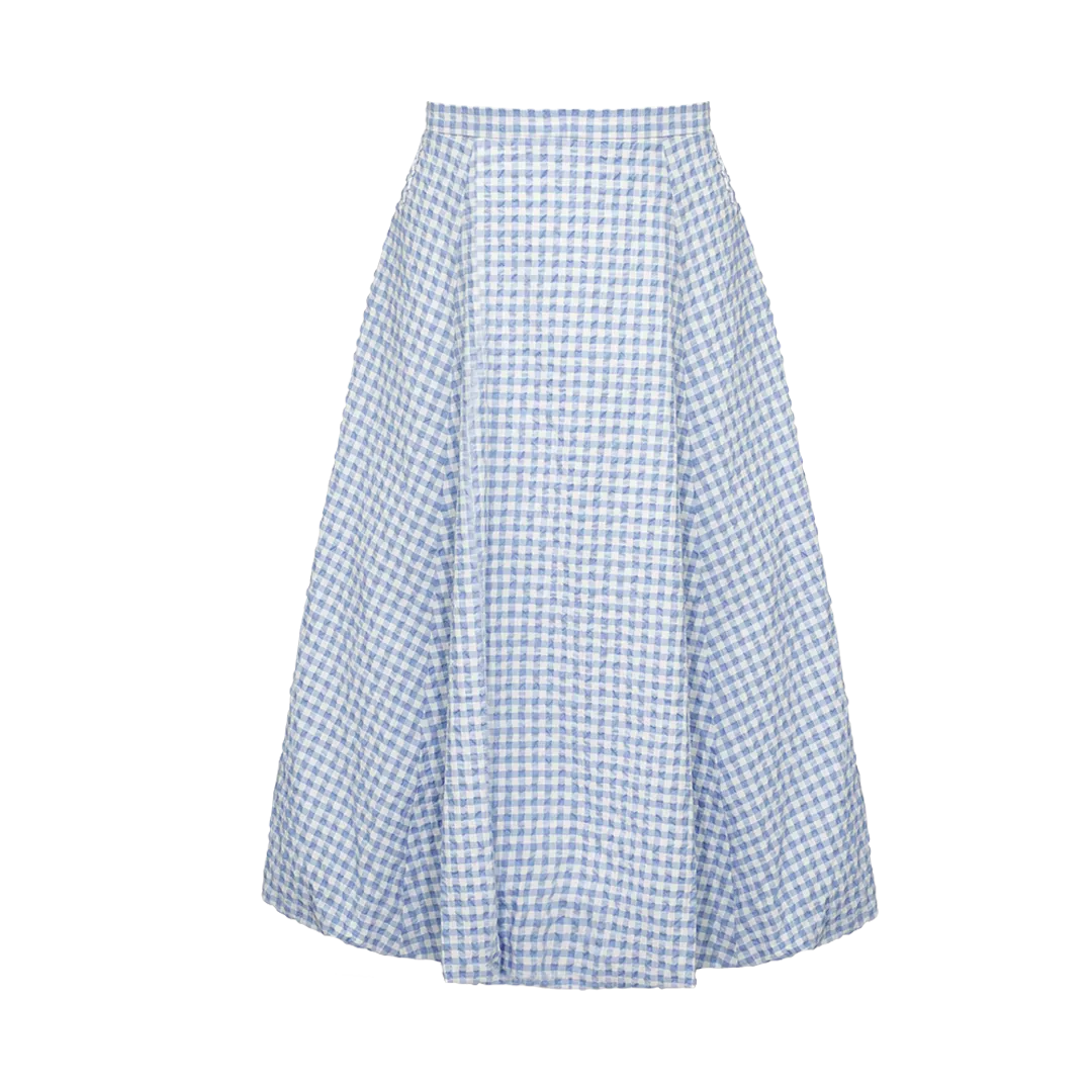 Gingham Seersucker Skirt