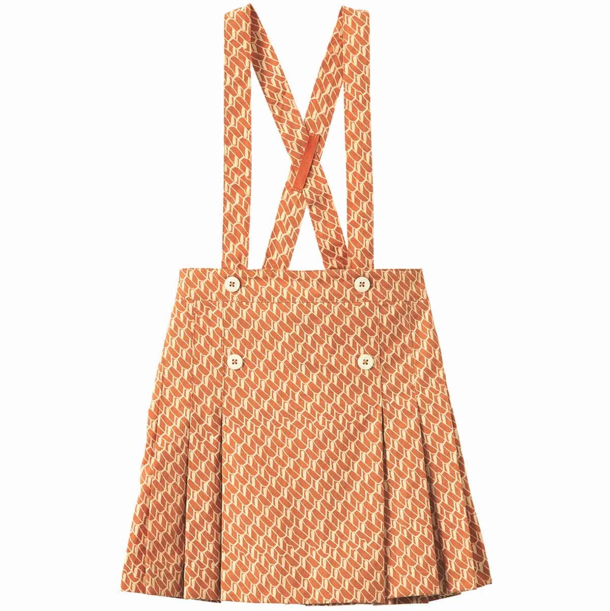Hedera Skirt in Apricot Geo Print by Caramel - Last One In Stock - 10 Years