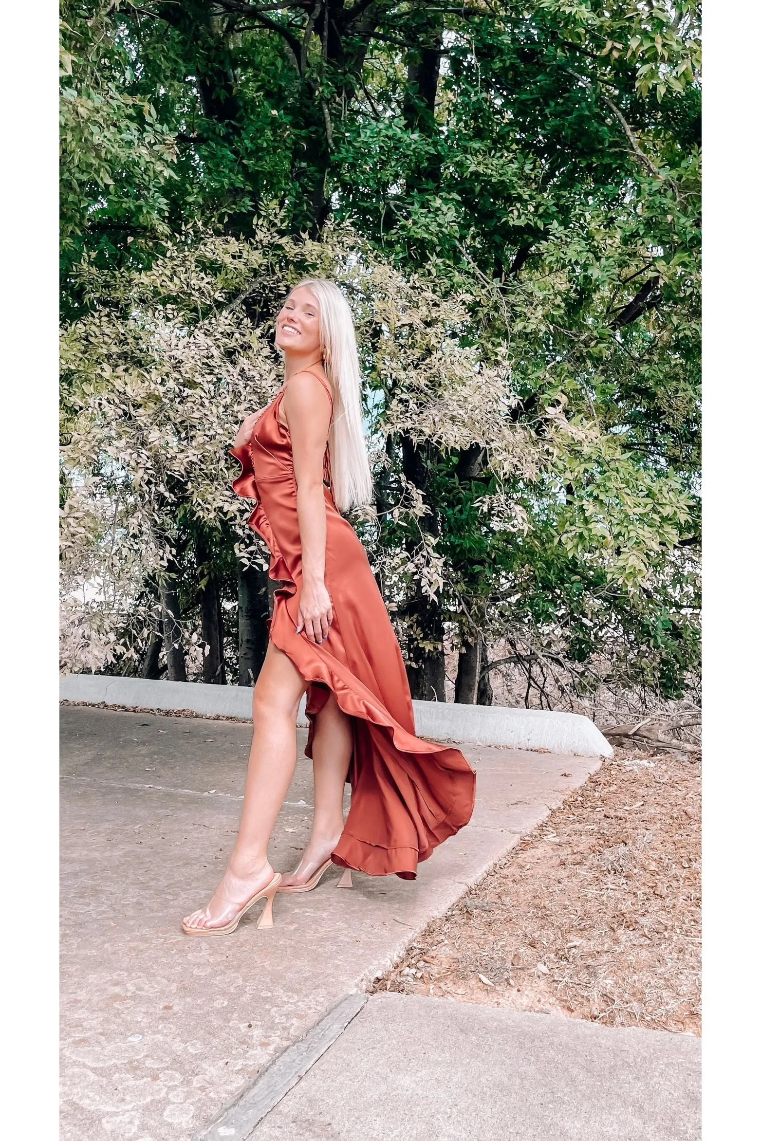 In Love Forever Ruffle Maxi Dress