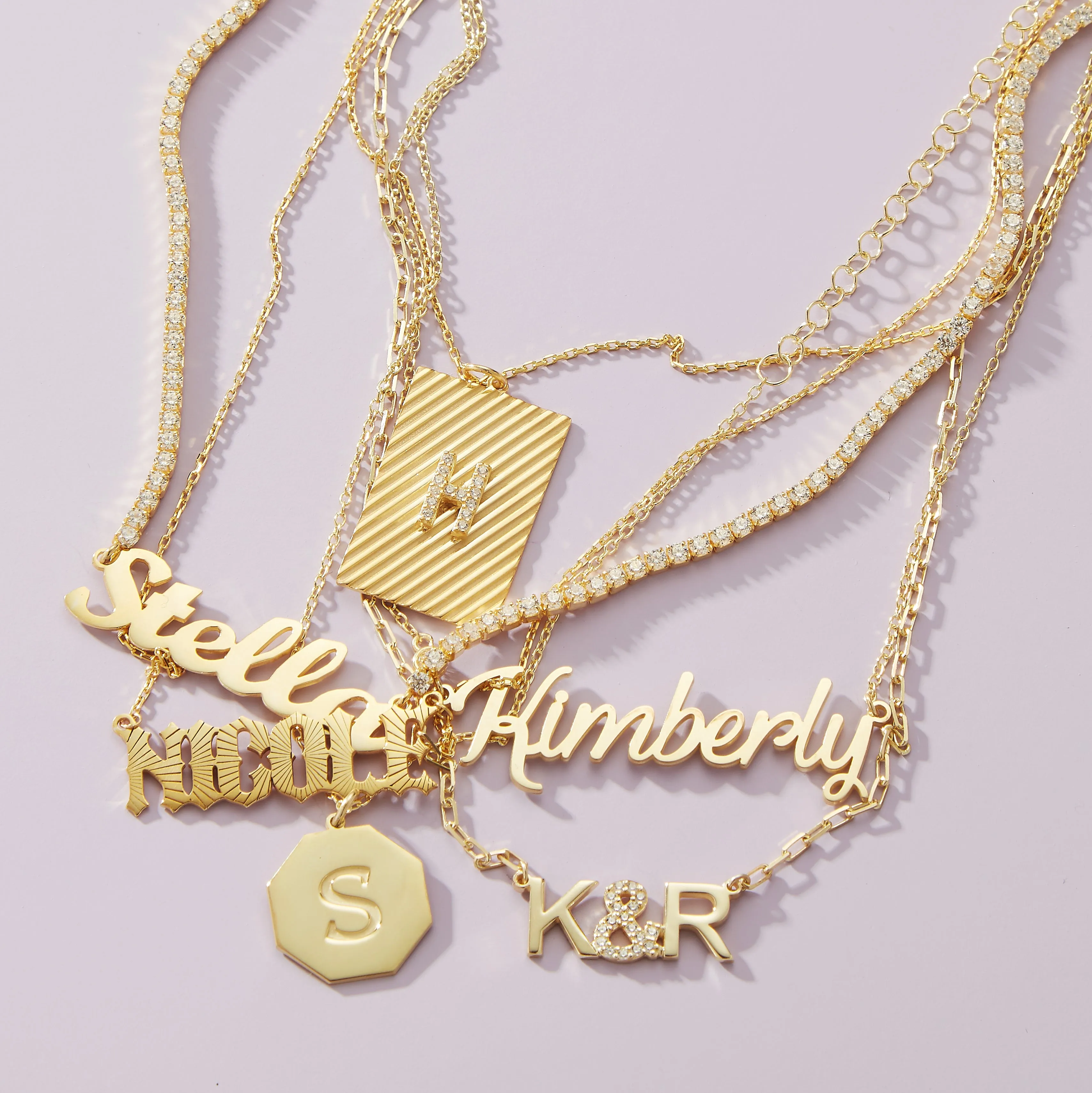 Initial Dog Tag Necklace